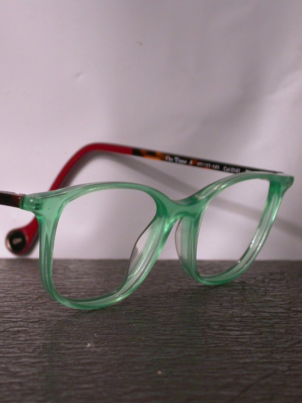 WOOW On Time Clear Green Red Designer Eyeglasses Frames Made in Italy